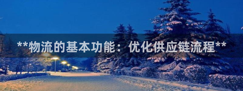 28圈预测网：**物流的基本功能：优