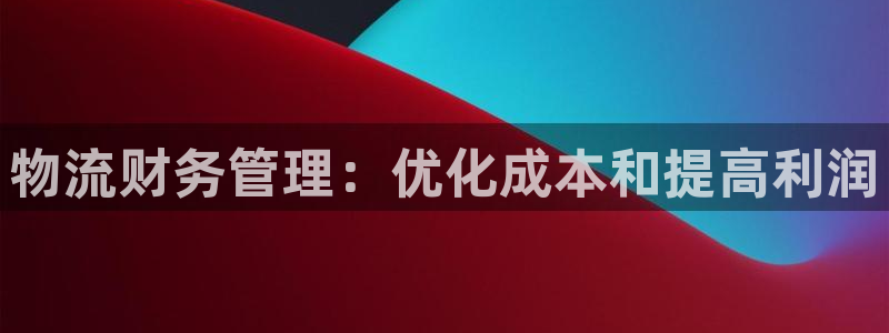 28圈可靠吗：物流财务管理：优化成本